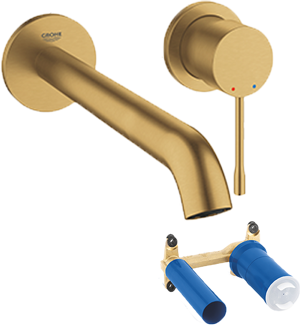 Grohe Essence inbouw wastafelkraan Brushed Cool Sunrise incl. inbouwelement