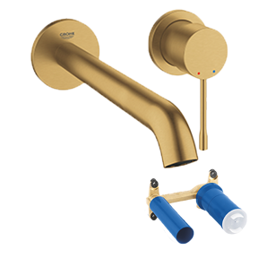 Grohe Essence inbouw wastafelkraan Brushed Cool Sunrise incl. inbouwelement