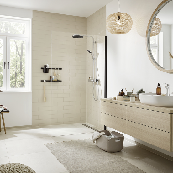 Hansgrohe Pulsify 260 opbouw regendoucheset thermostatische kraan glanzend chroom