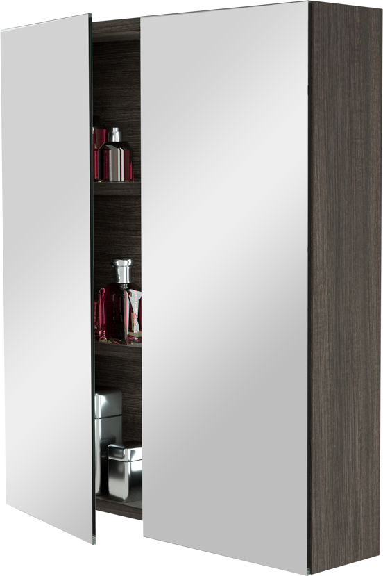 Storke Reflecta spiegelkast 60 x 75 cm robuust zwart eiken