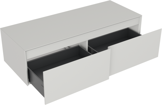 Storke Edge Modulo zwevende wastafelonderkast 120 x 48 cm mat wit 2 lades