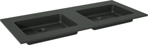 Storke Scuro dubbele wastafel mat kwarts 120 x 52 cm