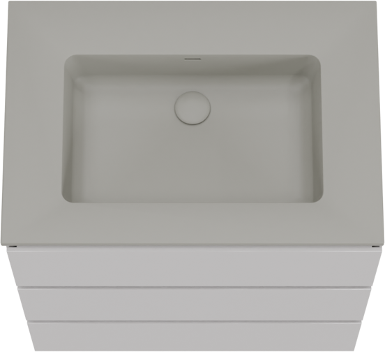 Storke Edge meuble salle de bains à poser 75 x 52 cm blanc brillant avec Diva plan simple en top solid soie grise