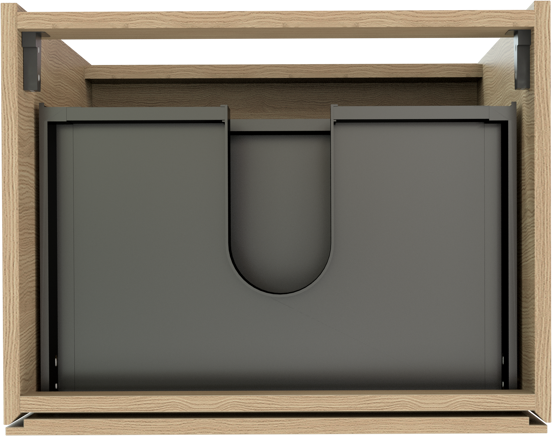 Storke Edge stehender Bad-Unterschrank 60 x 46 cm Eiche natur 3 Schubladen