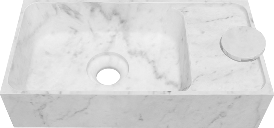 Balmani Dama lave-mains 42 x 21 cm marbre carrare