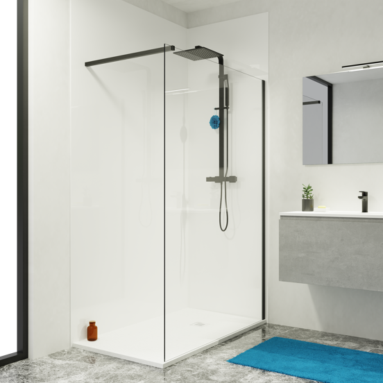 Linie Wall douchewandpaneel 140 x 260 cm acryl glanzend wit