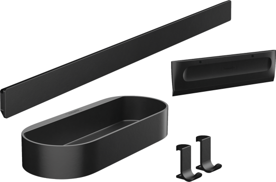 Hansgrohe WallStoris Dusch-Accessoires-Set schwarz matt