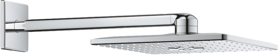 Grohe Rainshower SmartActive 310 Cube vierkante regendouchekop met muursteun 31 x 31 cm glanzend chroom