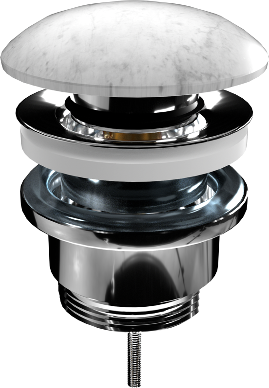 Balmani Click Curved crepine afsluitbaar Carrara