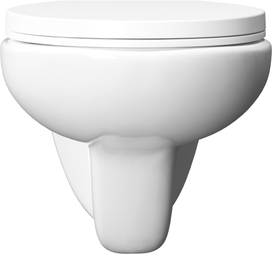 Linie Rino hangtoilet glanzend wit open spoelrand