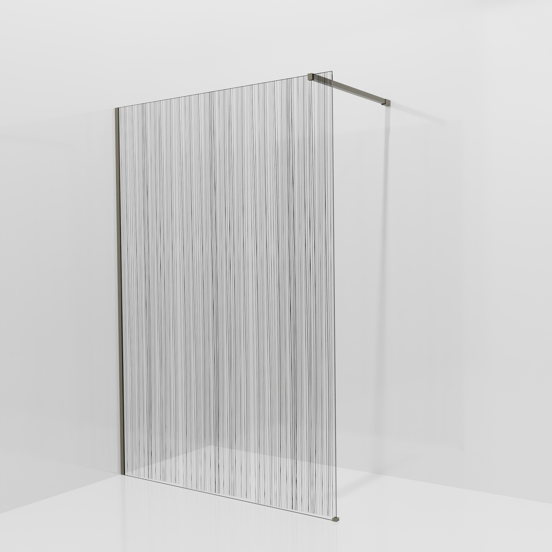 Balmani Modular Walk-In Dusche: 140 x 200 cm, Mikado, Profil Stein Grau