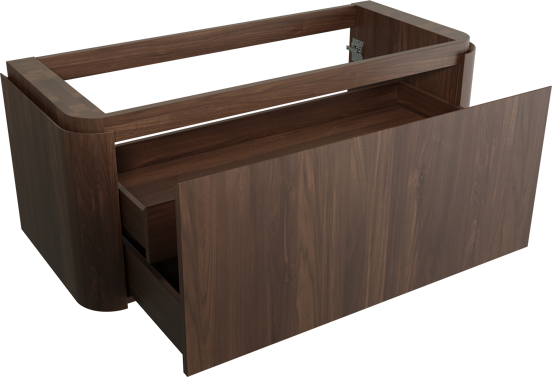 Balmani Moon meuble sous-lavabo suspendu 130 x 55 cm noyer Américain 2 tiroirs