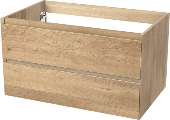 Balmani Mitra zwevende wastafelonderkast 90 x 55 cm naturel eiken 2 lades
