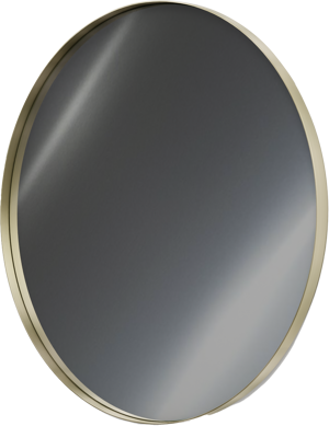 Balmani Giro Round Badspiegel: Rund, Brushed Champagne Gold, Ø 90 cm