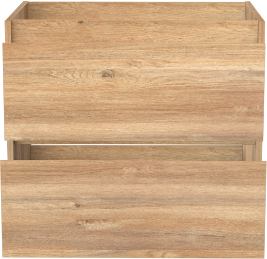 Storke Seda meuble sous-vasque suspendu 75 x 52 cm chêne brut 2 tiroirs