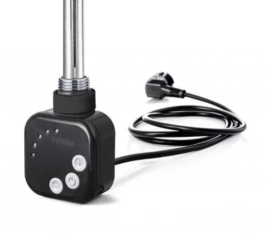 Vipera régulateur thermostatique analogique pour sèche-serviettes 1200W électrique noir