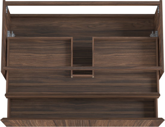 Balmani Idra zwevende wastafelonderkast 120 x 55 cm fineer notenhout 2 lades