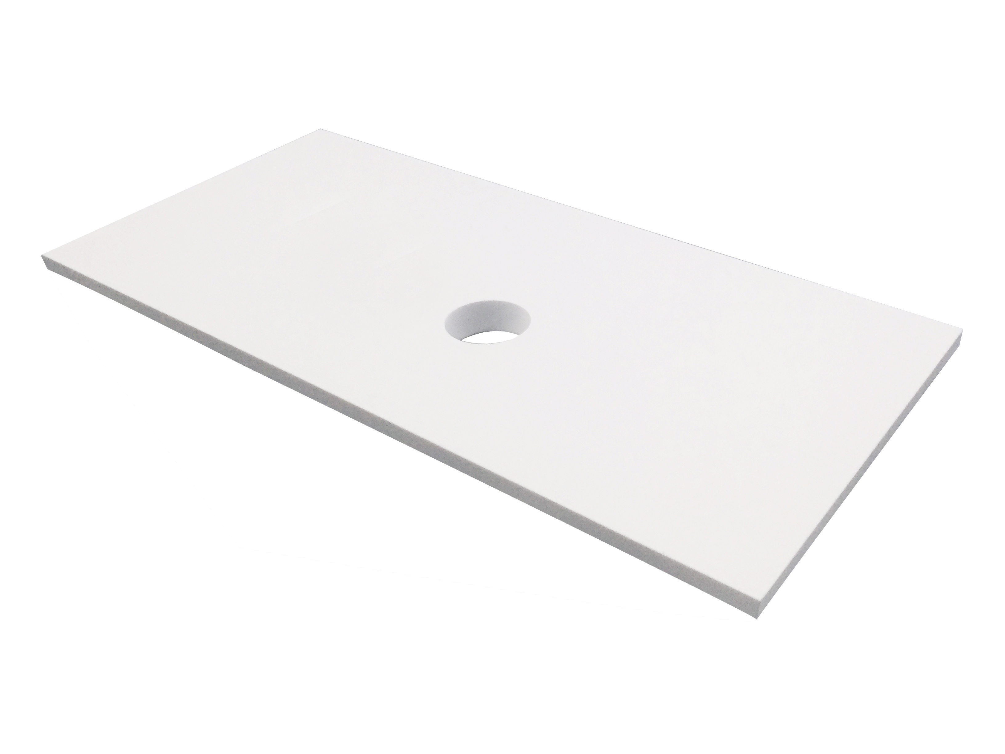 Balmani Facetta enkel wastafelblad matte Solid Surface 42 x 21 cm