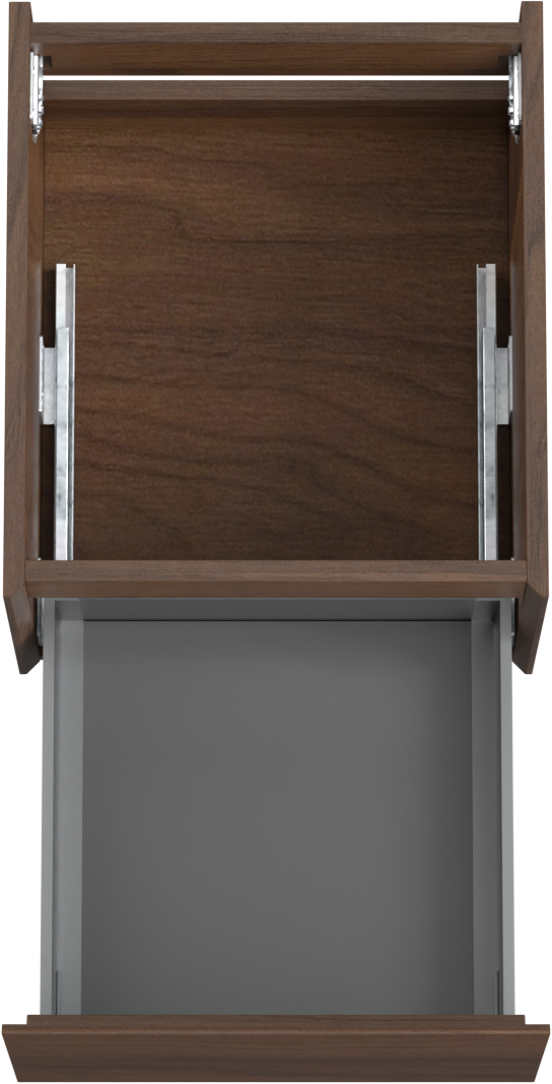 Storke Edge meuble sous-vasque suspendu 45 x 52 cm noyer 1 tiroir