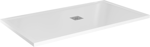 Linie Playa receveur de douche 160 x 90 cm marbre composite blanc brillant