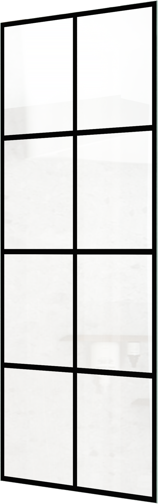 Balmani Modular Duschwand Glas: Grid, 75 x 200 cm