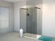 Balmani BMSS inloopdouche met vrijstaande wand 140 x 200 cm barcode zwart glas mat zwart profiel