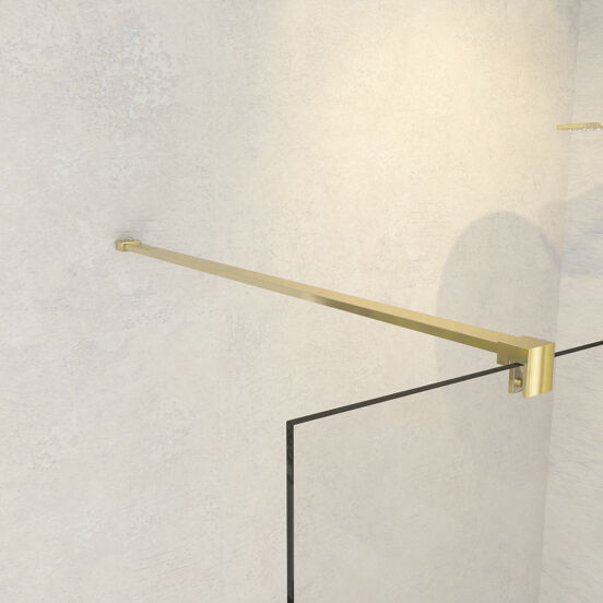 Balmani Modular inloopdouche 90 x 200 cm helder glas Brushed Gold profiel