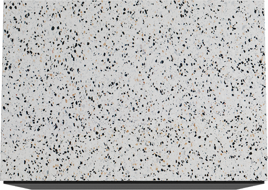 Storke Edge staand badmeubel 75 x 52 cm mat zwart met Tavola enkel wastafelblad in mat wit/zwart terrazzo