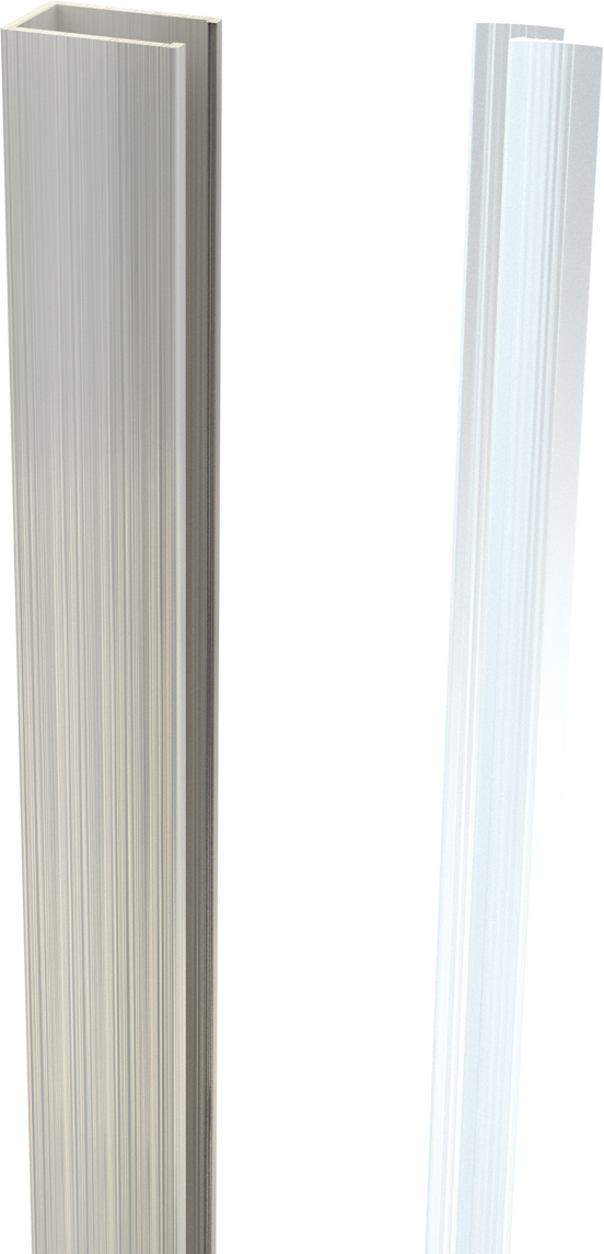 Balmani Modular Wandprofil, 2,3 x 200 cm, gebürsteter Edelstahl