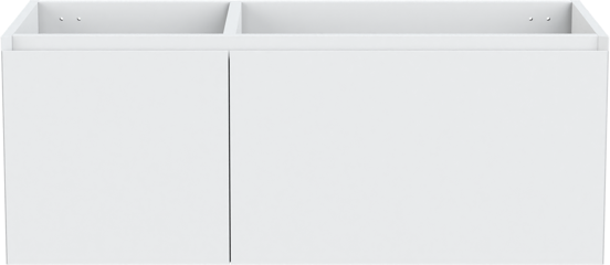 Balmani Idra meuble sous-vasque suspendu 120 x 55 cm asymétrique à droite blanc mat 4 tiroirs