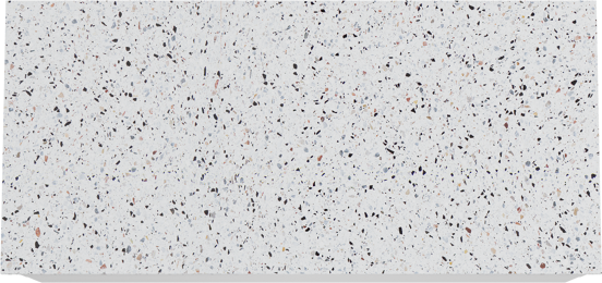 Balmani Mitra hängendes Möbelstück Set: 120 x 55 cm, Weiß matt, mit Stretto Einzel- oder Doppel Waschtischplatte, Terrazzo in Weiß/Schwarz matt