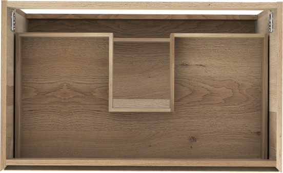 Balmani Mitra zwevende wastafelonderkast 90 x 55 cm naturel eiken 2 lades