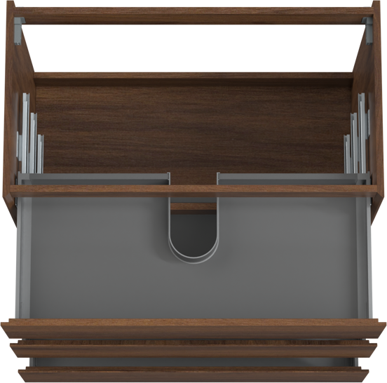 Storke Edge meuble sous-vasque a poser 95 x 52 cm noyer 3 tiroirs