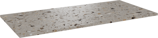 Balmani Stretto enkel of dubbel tablet greige terrazzo 120 x 55 cm