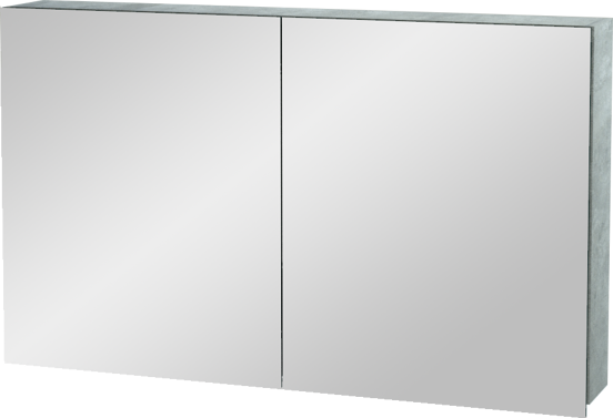 Balmani Lucida spiegelkast 120 x 72 cm beton zilvergrijs