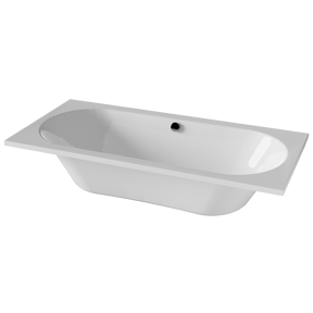 Luca Varess Rosala baignoire encastrable double 190 x 90 cm acrylique blanc brillant
