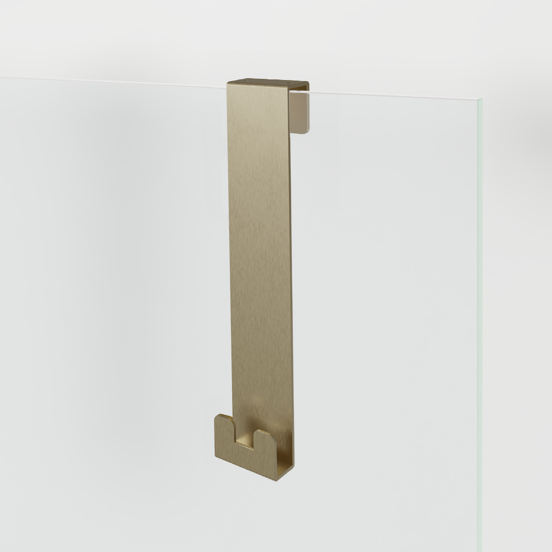Blaufoss Gulio douchehouder met dubbele haak Brushed Champagne Gold