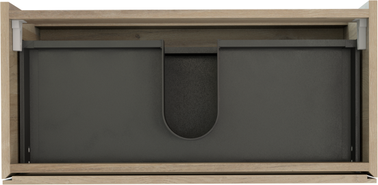 Storke Edge meuble sous-vasque suspendu 80 x 40 cm chêne brut 2 tiroirs