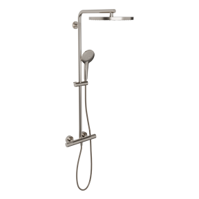 Blaufoss Nola 300 opbouw regendoucheset thermostatische kraan brushed CoolMetal