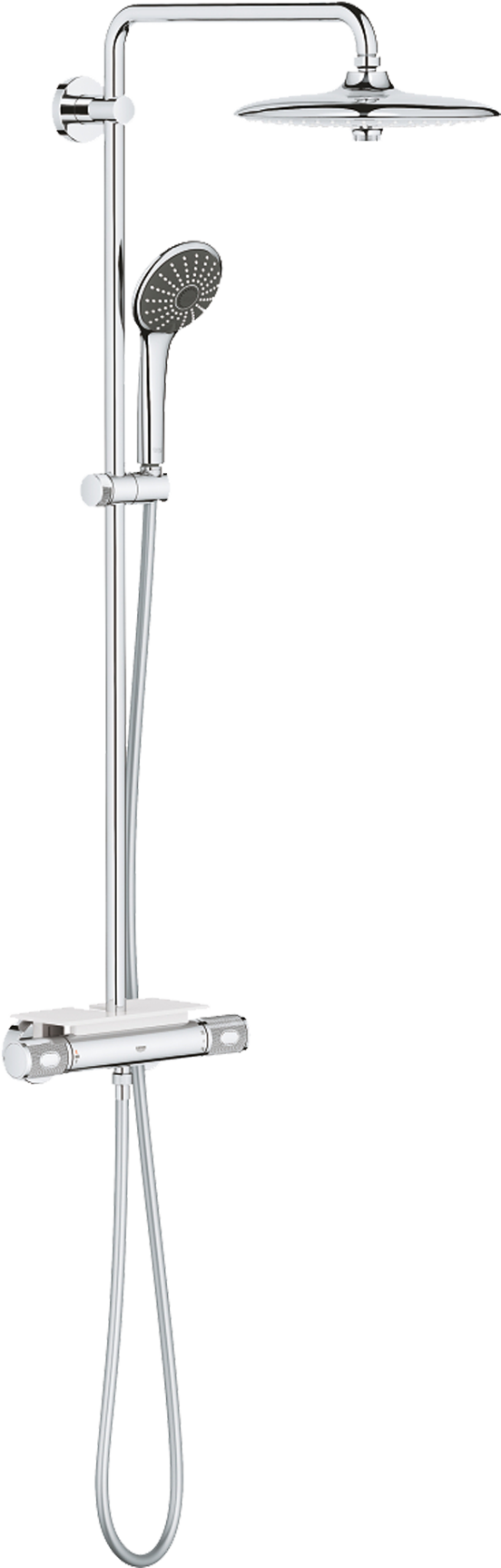 Grohe Vitalio Joy opbouw regendoucheset thermostatische kraan glanzend chroom
