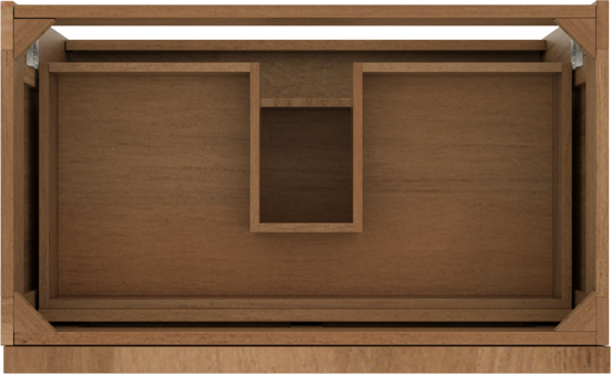 Balmani Forma meuble sous-lavabo suspendu 90 x 55 cm teck 2 tiroirs