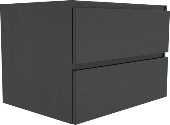 Balmani Lucida meuble sous-lavabo suspendu 75 x 55 cm chêne noir 2 tiroirs