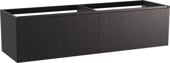 Balmani Fila meuble sous-vasque suspendu 180 x 55 cm chêne noir 4 tiroirs