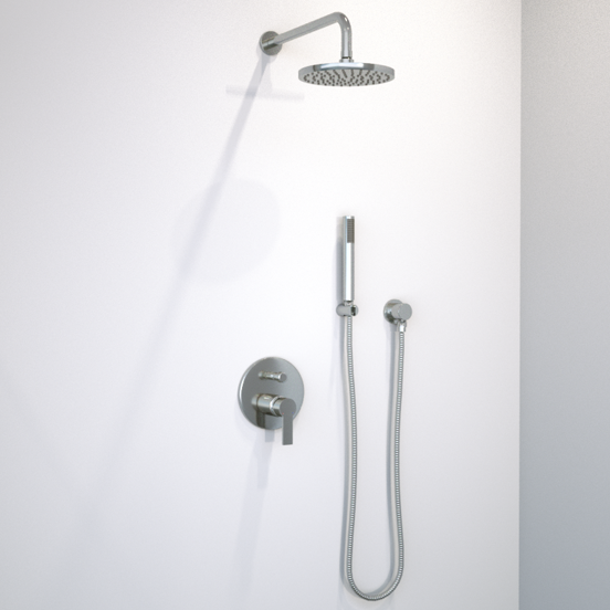 Blaufoss Round douchearm wandbevestiging 38cm chroom
