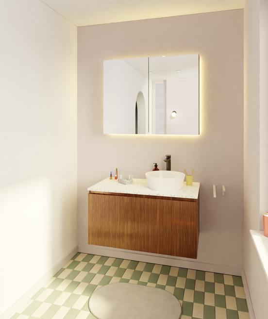 Luca Varess LED luminaire pour armoire de toilette 100 x 75 cm