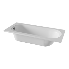 Linie Tessa baignoire encastrable simple 170 x 70 cm acrylique blanc brillant