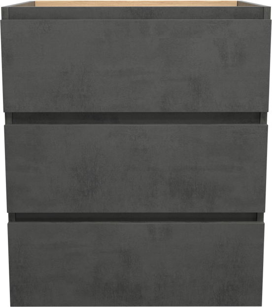 Balmani Lucida staande wastafelonderkast 67,5 x 55 cm beton donkergrijs 3 lades