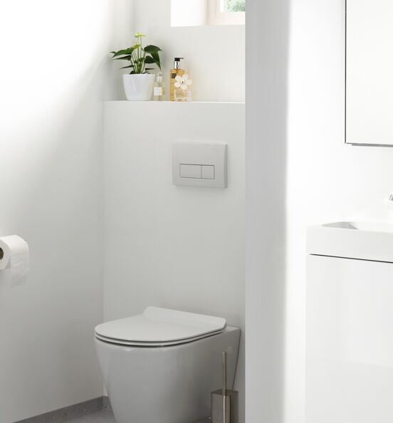 Geberit Delta 51 bedieningspaneel hoogglans wit voor Geberit Duofix inbouwreservoir