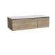 Storke Edge badkamermeubel met Tavola wastafelblad voor waskom(men)