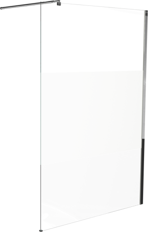Linie Walk-In douche à l'italienne 120 x 200 cm verre transparent avec bande matte profil chrome brillant